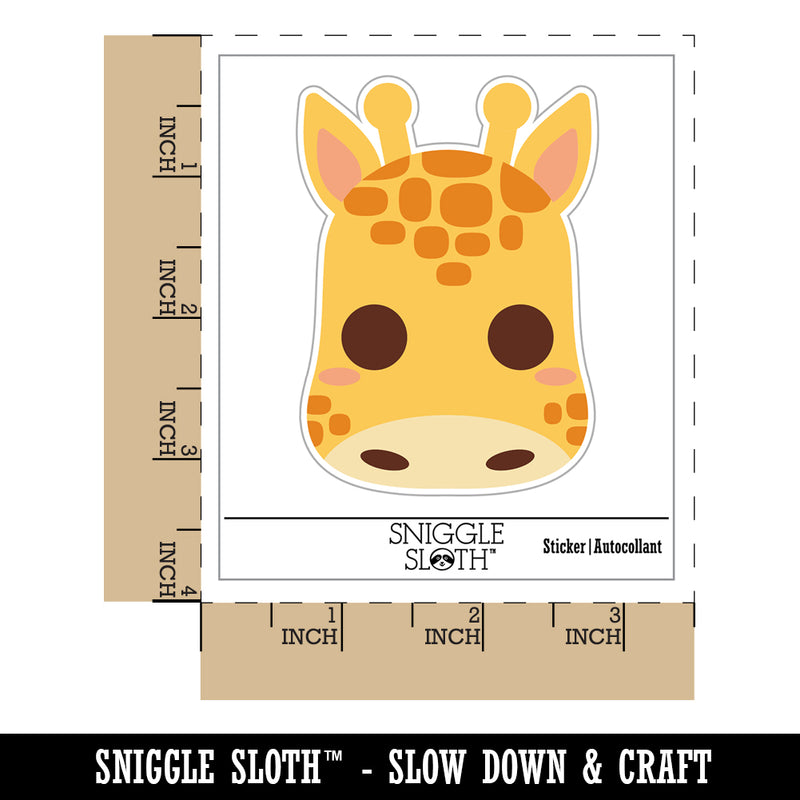 Kawaii Chibi Giraffe Face Blushing Cheeks Waterproof Vinyl Phone Tablet Laptop Water Bottle Sticker Set - 5 Pack
