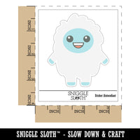 Excited Happy Kawaii Chibi Yeti Waterproof Vinyl Phone Tablet Laptop Water Bottle Sticker Set - 5 Pack