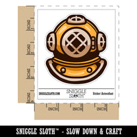 Antique Vintage Deep Sea Diving Helmet Waterproof Vinyl Phone Tablet Laptop Water Bottle Sticker Set - 5 Pack