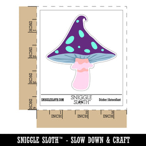 Whimsical Magical Wizard Cap Mushroom Fungi Waterproof Vinyl Phone Tablet Laptop Water Bottle Sticker Set - 5 Pack