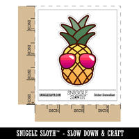 Pineapple Wearing Sunglasses Waterproof Vinyl Phone Tablet Laptop Water Bottle Sticker Set - 5 Pack