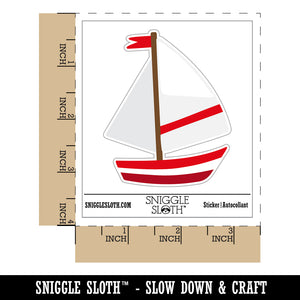 Summer Sailboat Sailing Waterproof Vinyl Phone Tablet Laptop Water Bottle Sticker Set - 5 Pack