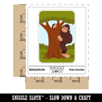 Bigfoot Sasquatch Hiding Behind Tree Waterproof Vinyl Phone Tablet Laptop Water Bottle Sticker Set - 5 Pack