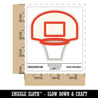 Basketball Hoop and Backboard Waterproof Vinyl Phone Tablet Laptop Water Bottle Sticker Set - 5 Pack