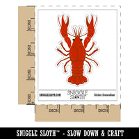 Crawdad Crayfish Mudbug Crustacean Waterproof Vinyl Phone Tablet Laptop Water Bottle Sticker Set - 5 Pack