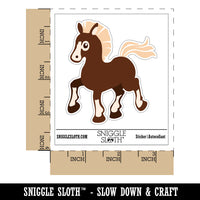 Prancing Pony Horse Mule Waterproof Vinyl Phone Tablet Laptop Water Bottle Sticker Set - 5 Pack