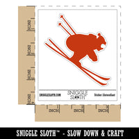 Skiing Ski Tuck Bully Bullet Stance Downhill Waterproof Vinyl Phone Tablet Laptop Water Bottle Sticker Set - 5 Pack