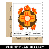 Southwestern Style Tribal Turtle Tortoise Waterproof Vinyl Phone Tablet Laptop Water Bottle Sticker Set - 5 Pack