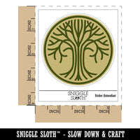 Geometric Lines Tree of Life Waterproof Vinyl Phone Tablet Laptop Water Bottle Sticker Set - 5 Pack