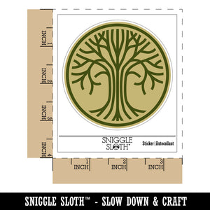 Geometric Lines Tree of Life Waterproof Vinyl Phone Tablet Laptop Water Bottle Sticker Set - 5 Pack