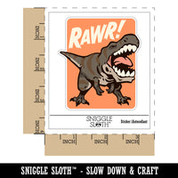 Tyrannosaurus Rex Rawr Roar Dinosaur Waterproof Vinyl Phone Tablet Laptop Water Bottle Sticker Set - 5 Pack
