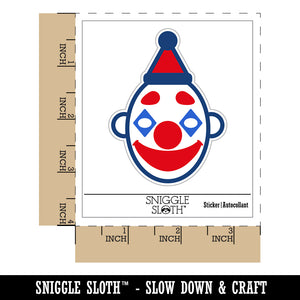 Classic Clown Head Circus Carnival Waterproof Vinyl Phone Tablet Laptop Water Bottle Sticker Set - 5 Pack