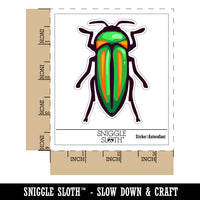 Jewel Beetle Insect Bug Waterproof Vinyl Phone Tablet Laptop Water Bottle Sticker Set - 5 Pack