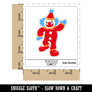 Waving Clown Circus Carnival Waterproof Vinyl Phone Tablet Laptop Water Bottle Sticker Set - 5 Pack