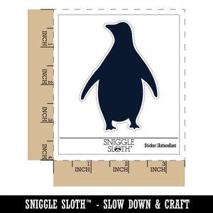 Chill Penguin Silhouette Waterproof Vinyl Phone Tablet Laptop Water Bottle Sticker Set - 5 Pack