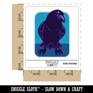 Curious Crow Raven Tilting Head Waterproof Vinyl Phone Tablet Laptop Water Bottle Sticker Set - 5 Pack