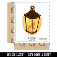 Lantern Lamp with Fire Waterproof Vinyl Phone Tablet Laptop Water Bottle Sticker Set - 5 Pack