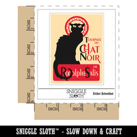 Chat Noir Black Cat Art Poster Waterproof Vinyl Phone Tablet Laptop Water Bottle Sticker Set - 5 Pack