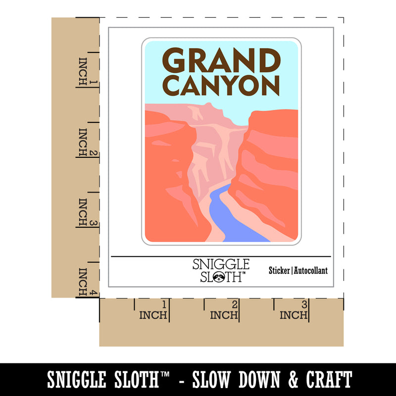 Destination Grand Canyon National Park Waterproof Vinyl Phone Tablet Laptop Water Bottle Sticker Set - 5 Pack