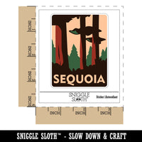 Destination Sequoia National Park Forest Waterproof Vinyl Phone Tablet Laptop Water Bottle Sticker Set - 5 Pack