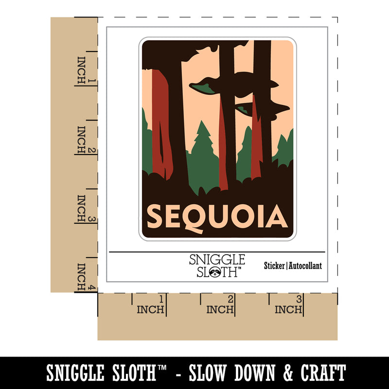 Destination Sequoia National Park Forest Waterproof Vinyl Phone Tablet Laptop Water Bottle Sticker Set - 5 Pack