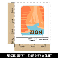 Destination Zion National Park Waterproof Vinyl Phone Tablet Laptop Water Bottle Sticker Set - 5 Pack