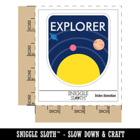 Explorer Space Solar System Science Waterproof Vinyl Phone Tablet Laptop Water Bottle Sticker Set - 5 Pack