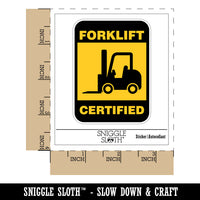 Forklift Certified Heavy Work Machine Operator Waterproof Vinyl Phone Tablet Laptop Water Bottle Sticker Set - 5 Pack