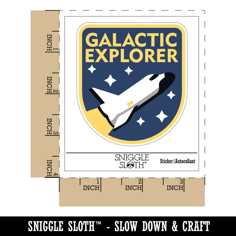 Galactic Explorer Space Ship Shuttle Stars Waterproof Vinyl Phone Tablet Laptop Water Bottle Sticker Set - 5 Pack