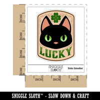 Lucky Black Cat with Clover Waterproof Vinyl Phone Tablet Laptop Water Bottle Sticker Set - 5 Pack