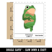 Pocket Frog Shy Toad Funny Waterproof Vinyl Phone Tablet Laptop Water Bottle Sticker Set - 5 Pack