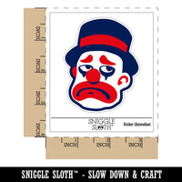 Sad Clown Top Hat Waterproof Vinyl Phone Tablet Laptop Water Bottle Sticker Set - 5 Pack