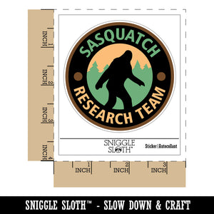 Sasquatch Research Team Bigfoot Cryptid Waterproof Vinyl Phone Tablet Laptop Water Bottle Sticker Set - 5 Pack