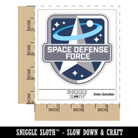 Science Fiction Space Defense Force Logo Waterproof Vinyl Phone Tablet Laptop Water Bottle Sticker Set - 5 Pack