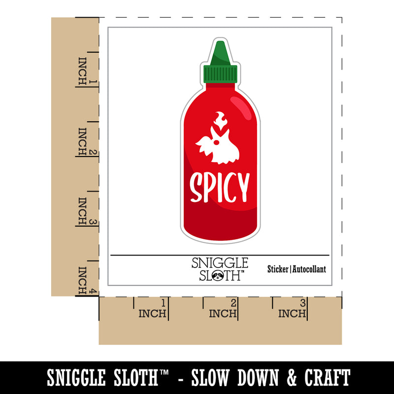 Spicy Hot Sauce Rooster Bottle Sriracha Waterproof Vinyl Phone Tablet Laptop Water Bottle Sticker Set - 5 Pack