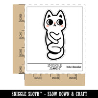 Shy Pocket Cat Hiding Waterproof Vinyl Phone Tablet Laptop Water Bottle Sticker Set - 5 Pack