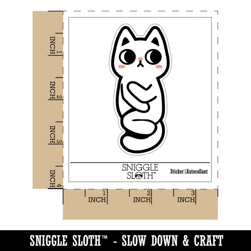 Shy Pocket Cat Hiding Waterproof Vinyl Phone Tablet Laptop Water Bottle Sticker Set - 5 Pack