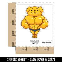 Buff Muscle Dog Funny Golden Retriever Waterproof Vinyl Phone Tablet Laptop Water Bottle Sticker Set - 5 Pack
