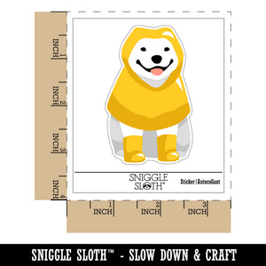 Pit Bull Dog Raincoat Poncho Waterproof Vinyl Phone Tablet Laptop Water Bottle Sticker Set - 5 Pack