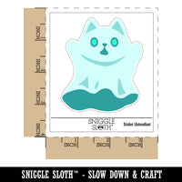 Spooky Ghost Cat Halloween Waterproof Vinyl Phone Tablet Laptop Water Bottle Sticker Set - 5 Pack