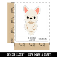 Standing French Bulldog Puppy Frenchie Waterproof Vinyl Phone Tablet Laptop Water Bottle Sticker Set - 5 Pack
