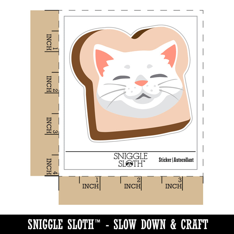 Cat in Sliced Bread Waterproof Vinyl Phone Tablet Laptop Water Bottle Sticker Set - 5 Pack