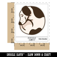 Sleeping Dog Curled Up Ball Waterproof Vinyl Phone Tablet Laptop Water Bottle Sticker Set - 5 Pack