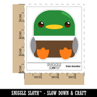 Cute Round Mallard Duck Waterproof Vinyl Phone Tablet Laptop Water Bottle Sticker Set - 5 Pack