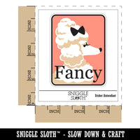 Fancy Posh Poodle Dog Bougie Waterproof Vinyl Phone Tablet Laptop Water Bottle Sticker Set - 5 Pack