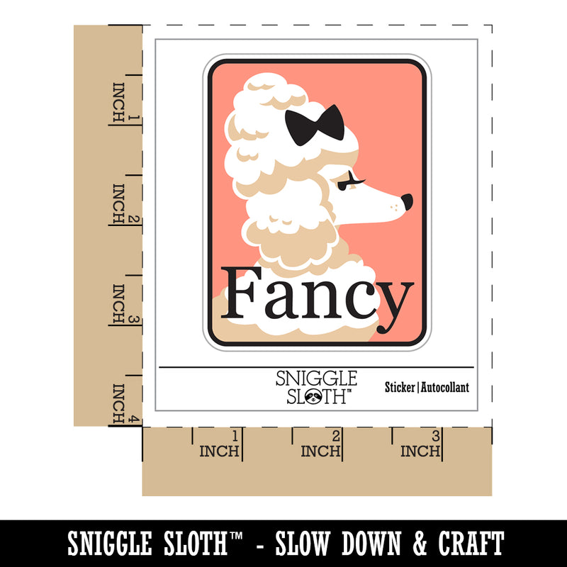 Fancy Posh Poodle Dog Bougie Waterproof Vinyl Phone Tablet Laptop Water Bottle Sticker Set - 5 Pack