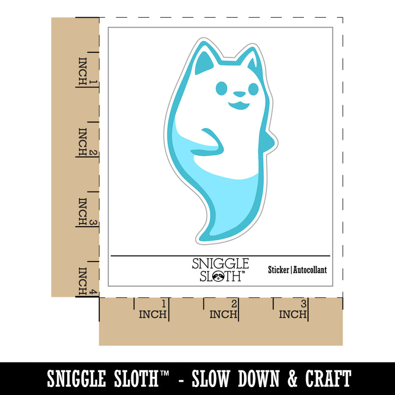 Ghost of Cute Cat Kitten Waterproof Vinyl Phone Tablet Laptop Water Bottle Sticker Set - 5 Pack