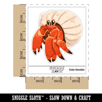 Groovy Hermit Crab on Beach Waterproof Vinyl Phone Tablet Laptop Water Bottle Sticker Set - 5 Pack