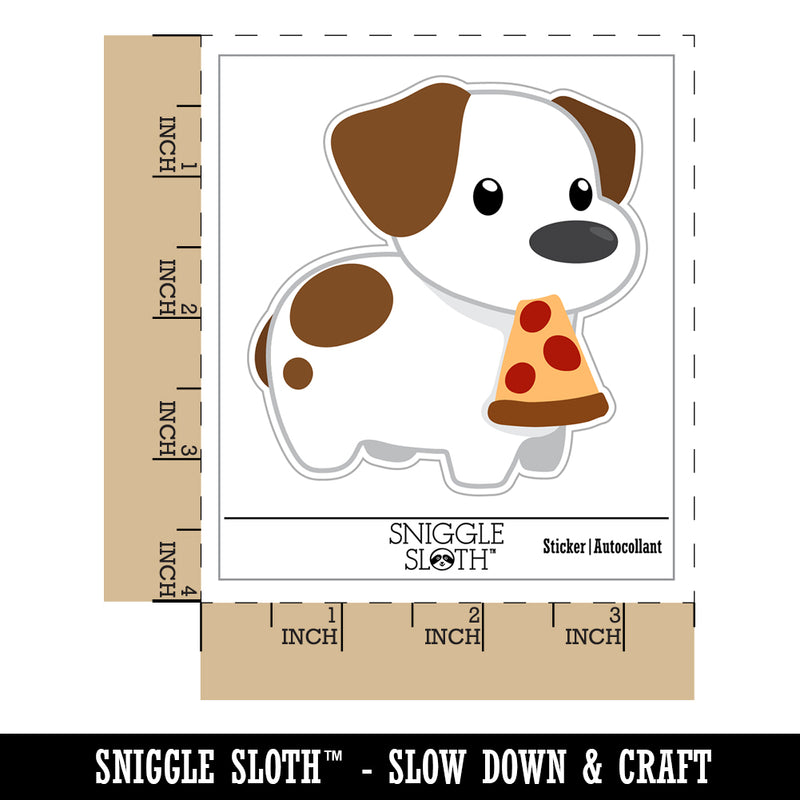 Pizza Jack Russell Terrier Dog Puppy Waterproof Vinyl Phone Tablet Laptop Water Bottle Sticker Set - 5 Pack