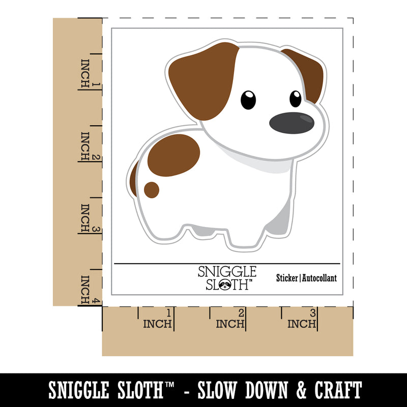 Stubby Jack Russell Terrier Dog Puppy Waterproof Vinyl Phone Tablet Laptop Water Bottle Sticker Set - 5 Pack